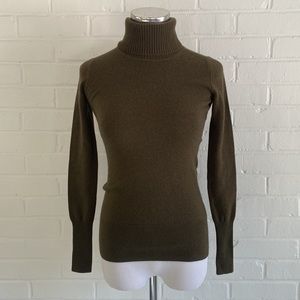 J.Crew Collection Cashmere Turtleneck Vintage Elm  XXXS $198